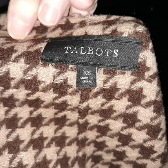 Talbots plaid and houndstooth wool blend coat. Size XS - Picture 7 of 10